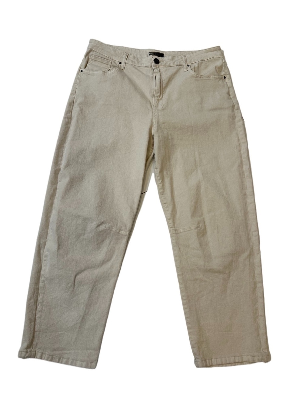 Kut from the Kloth Beige Ashley Slouchy Barrel Jeans Sz 14